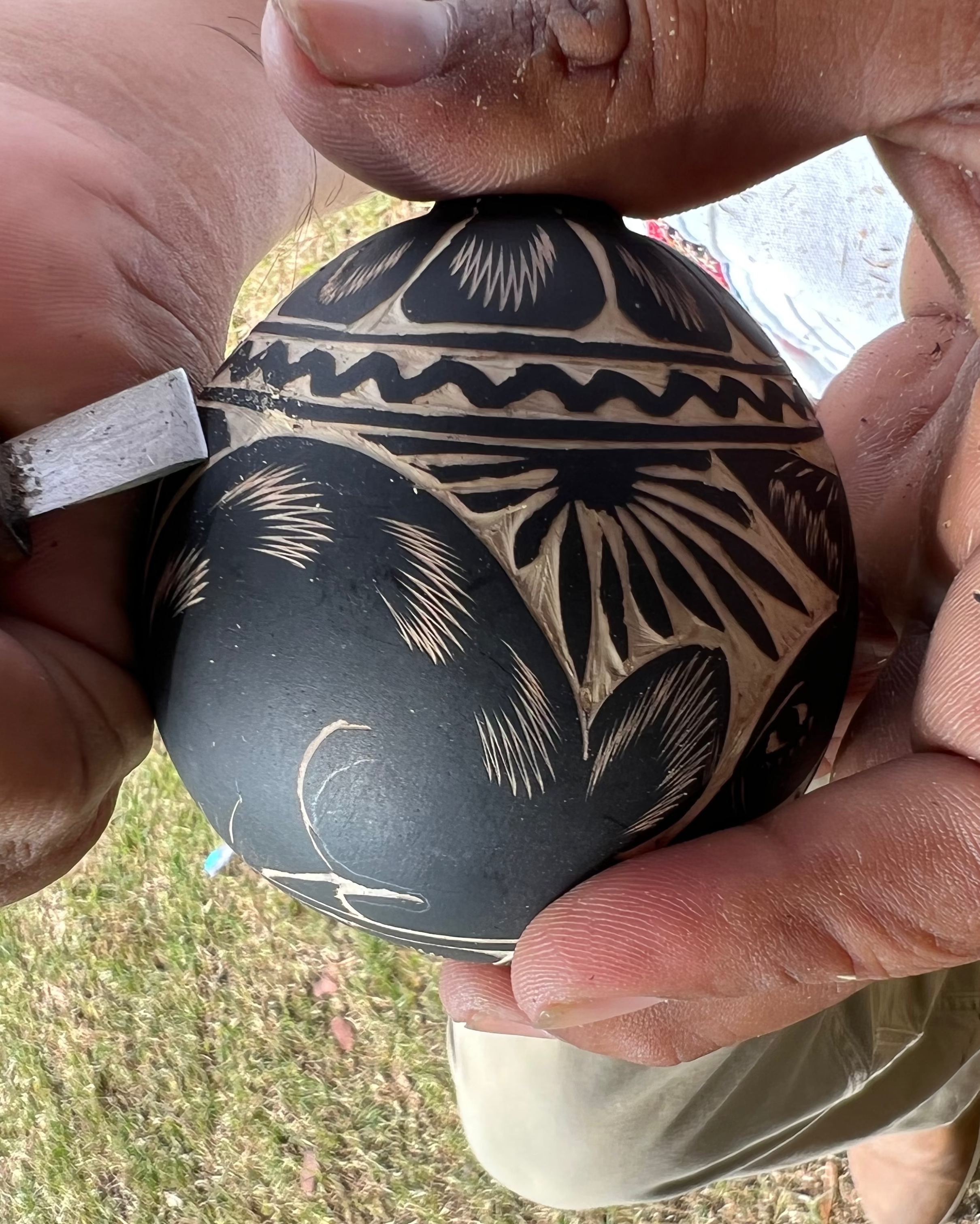 Esferas de Jícara labradas a mano