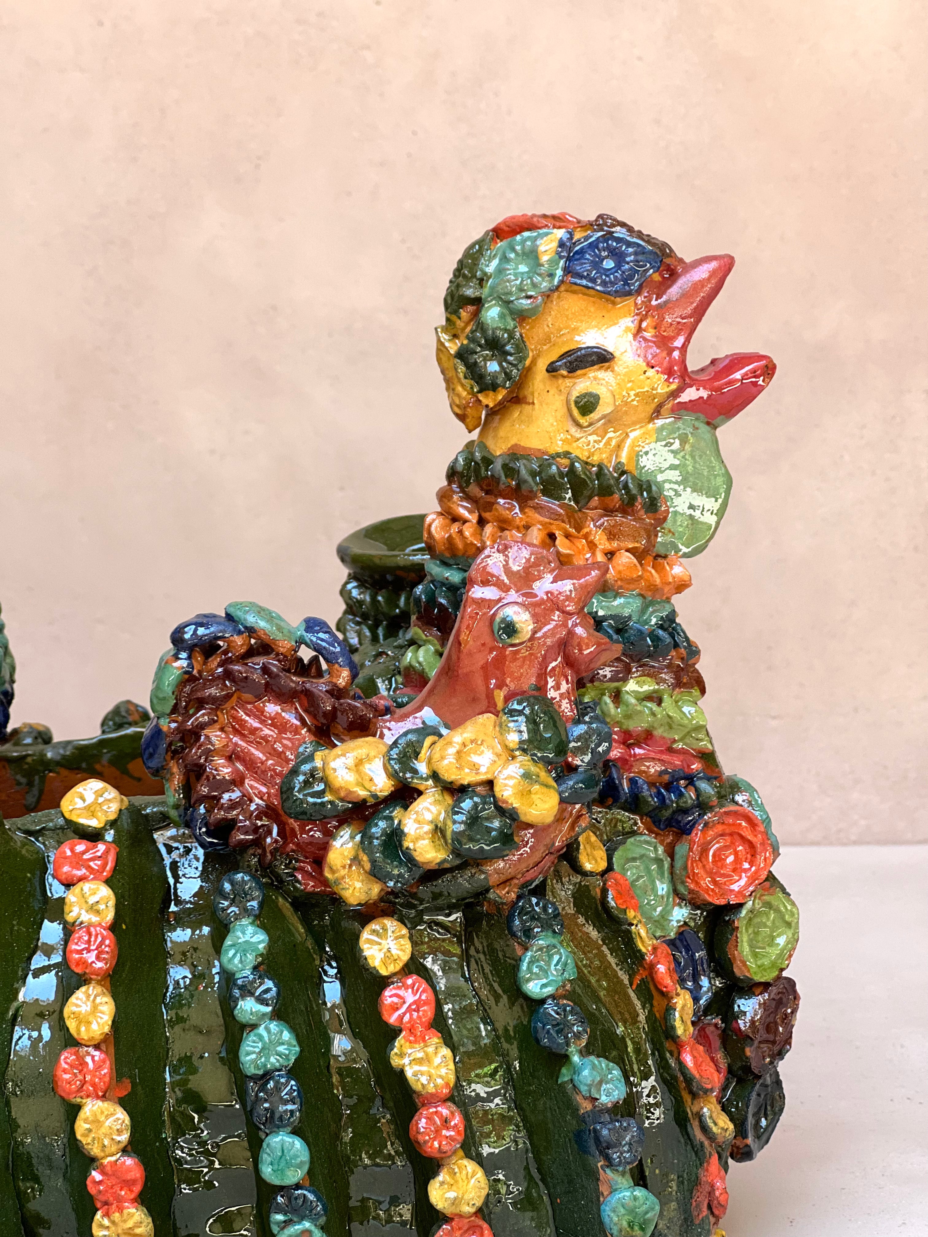 Decorative Hen and Chick Candle Holder