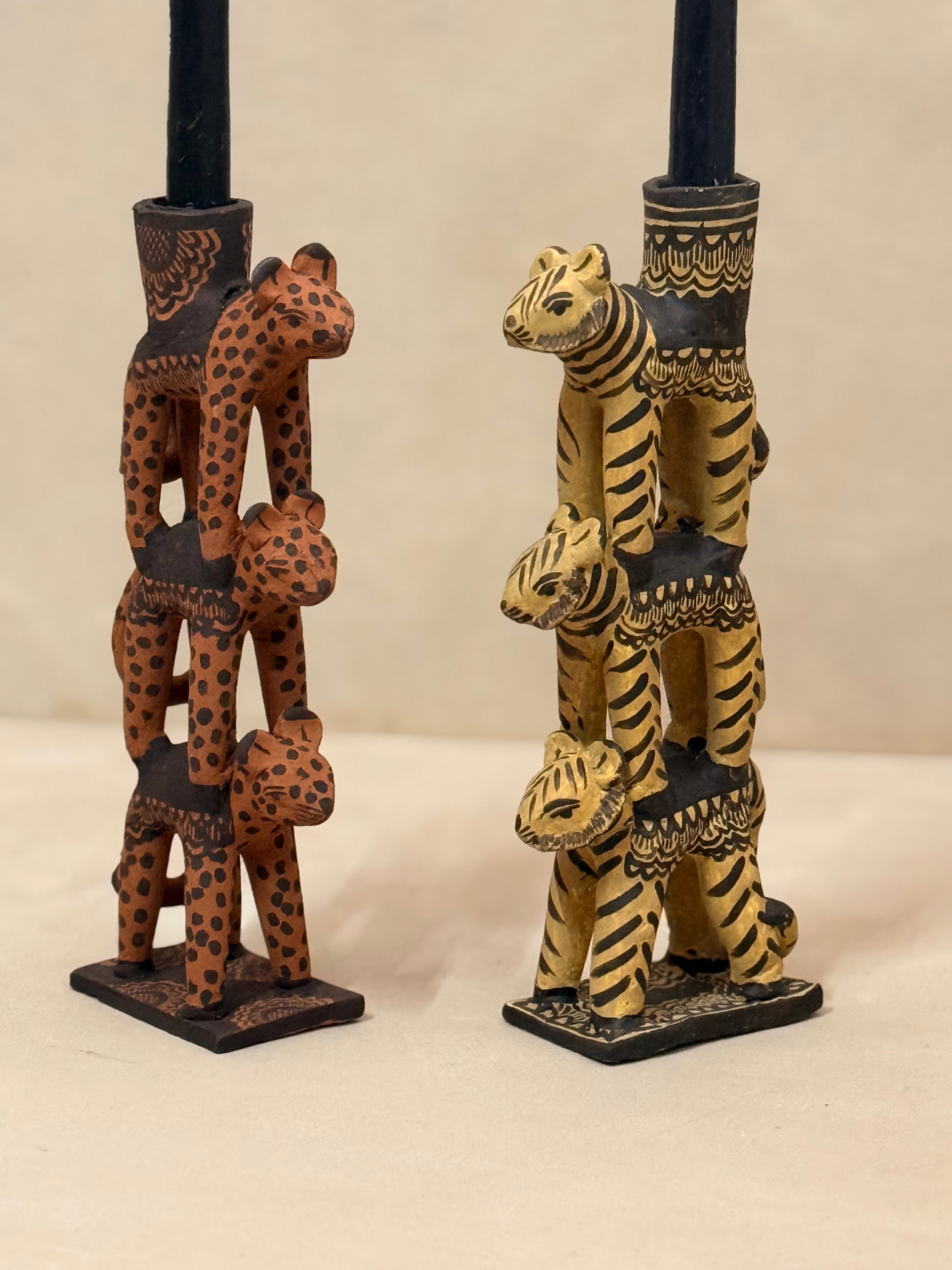 Candelabro torre de 3 animales