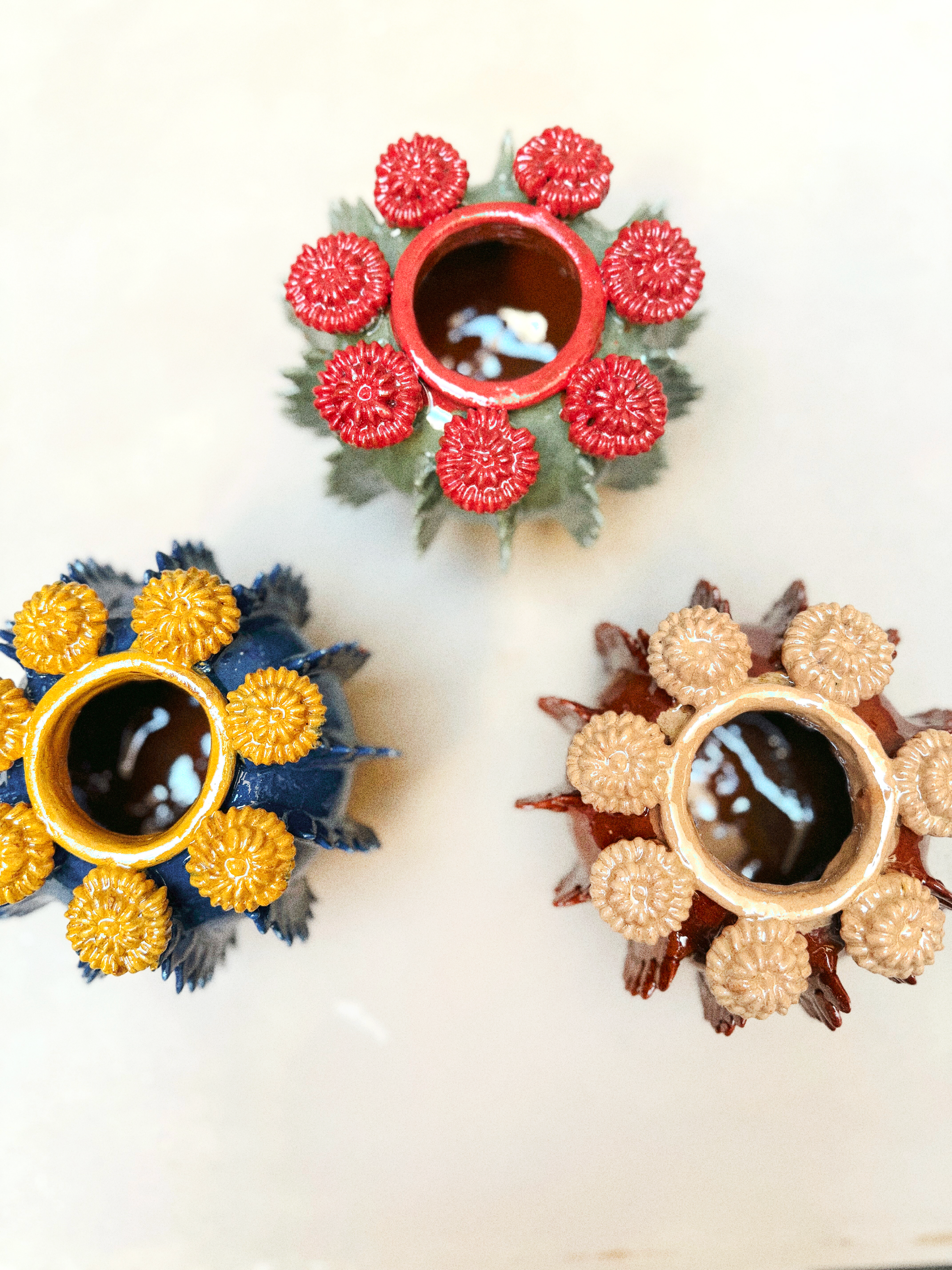 Small Glazed Clay Biznaga