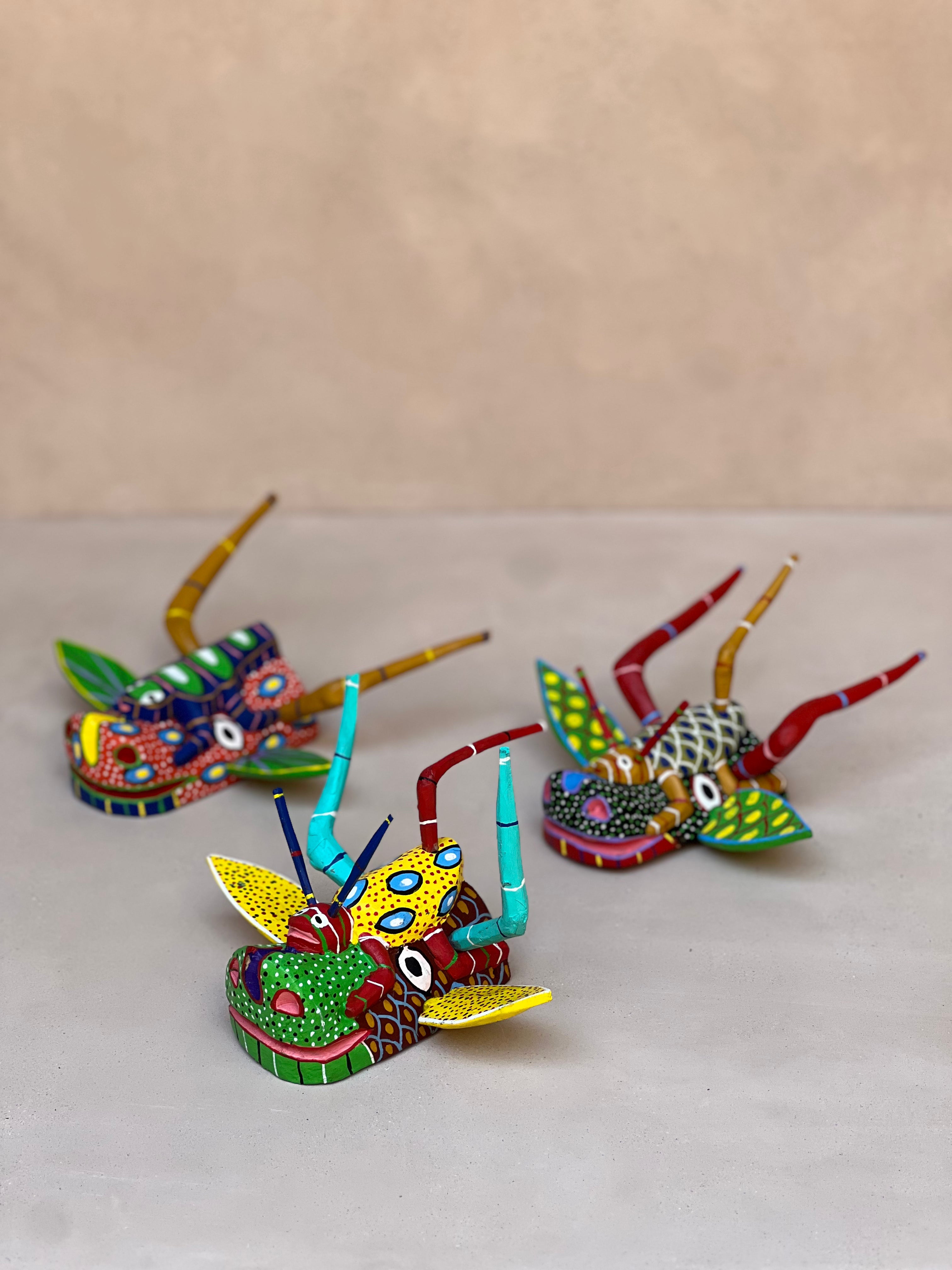 Wood Masks · Hand-Carved and Painted