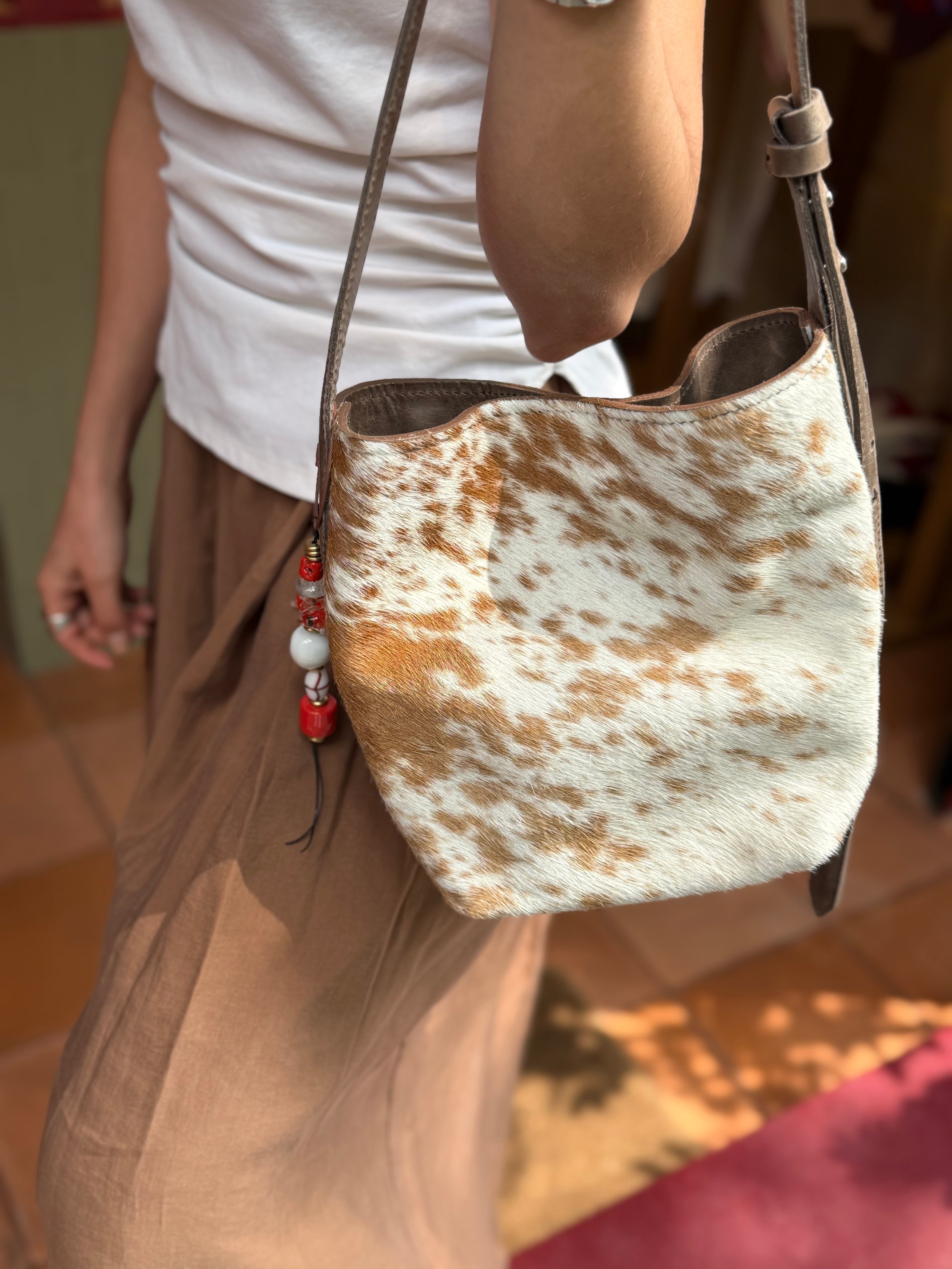 Mini Cowhide bucket bag