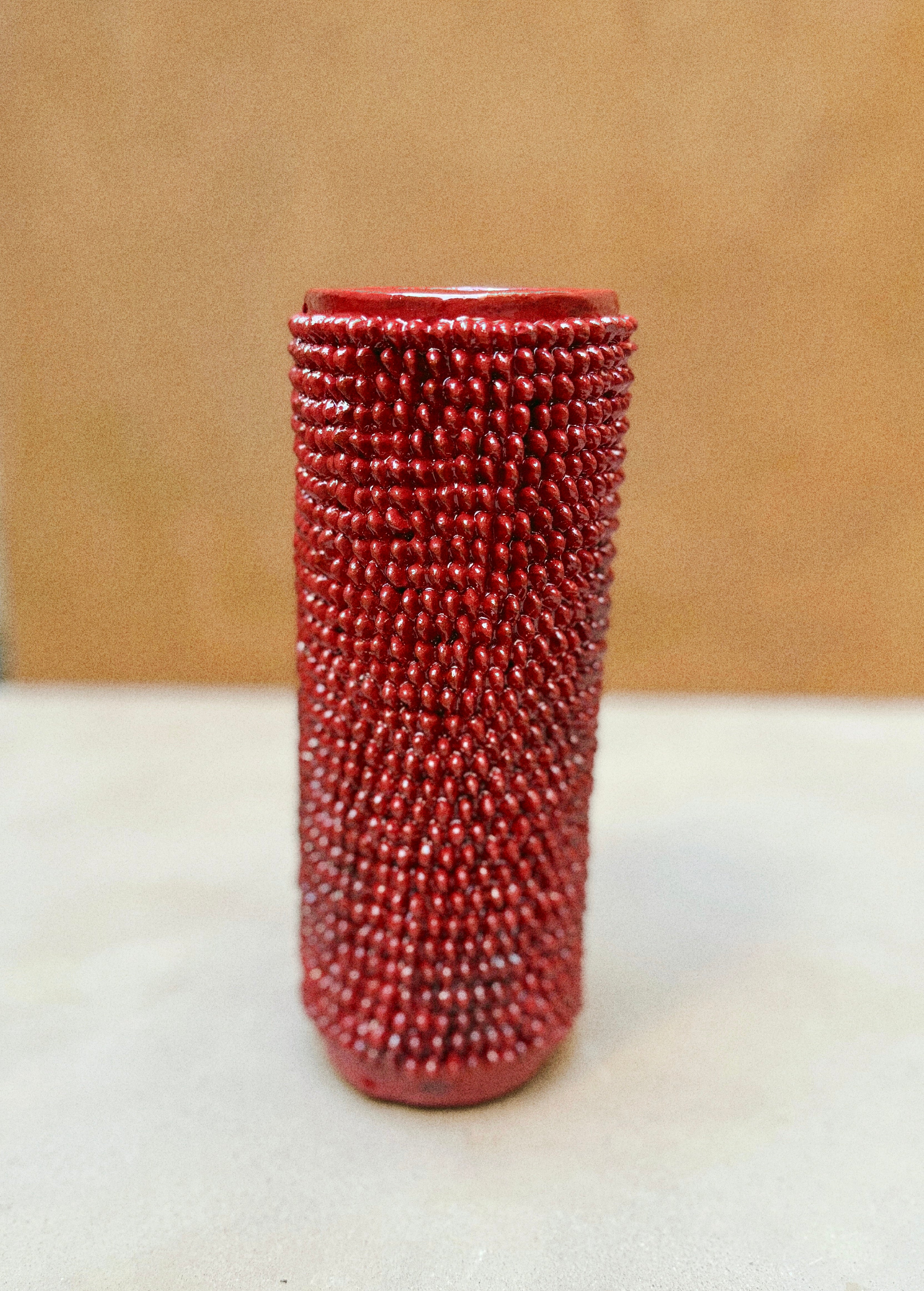 Jarrón decorativo de barro vidriado