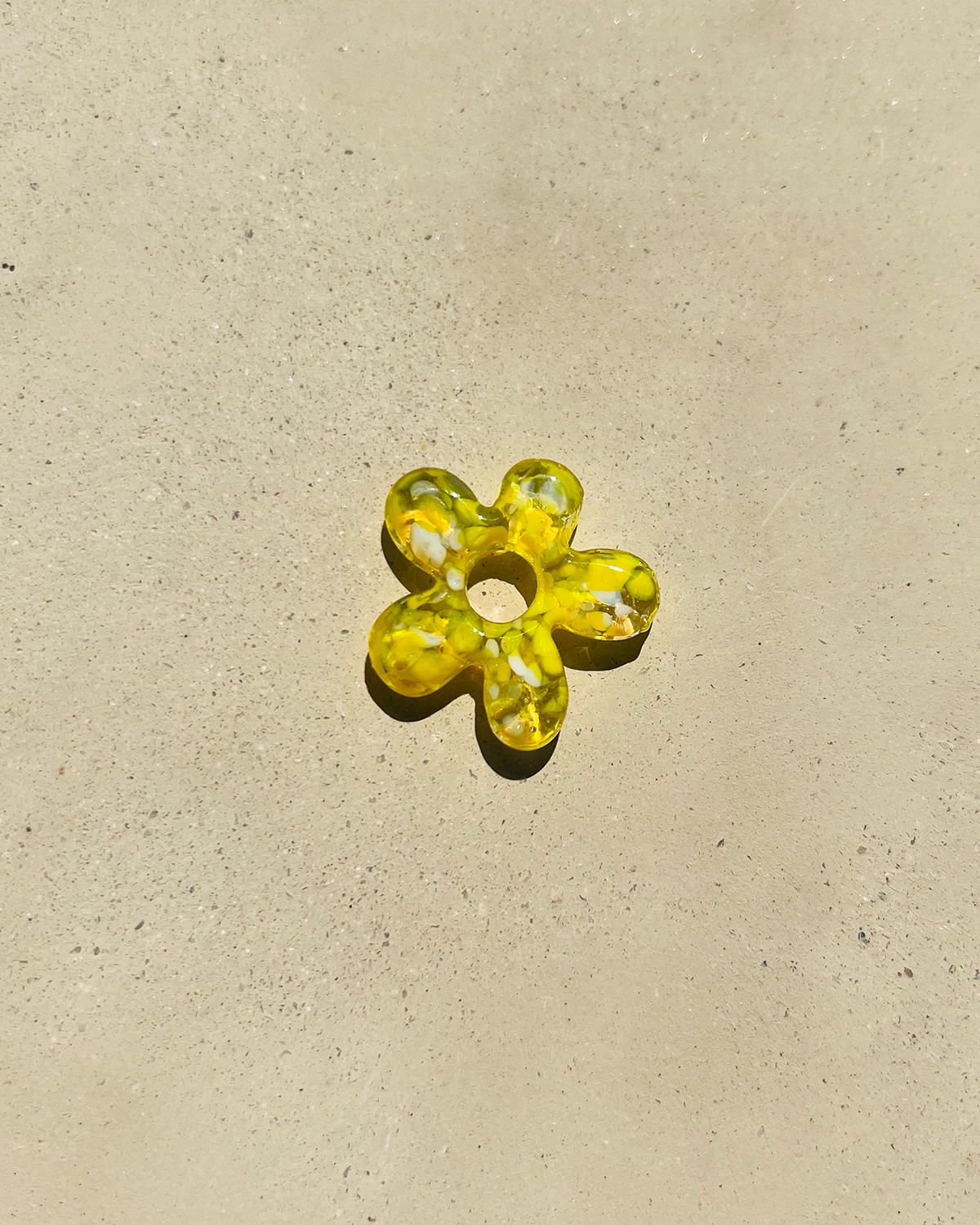 Flower glass earrings