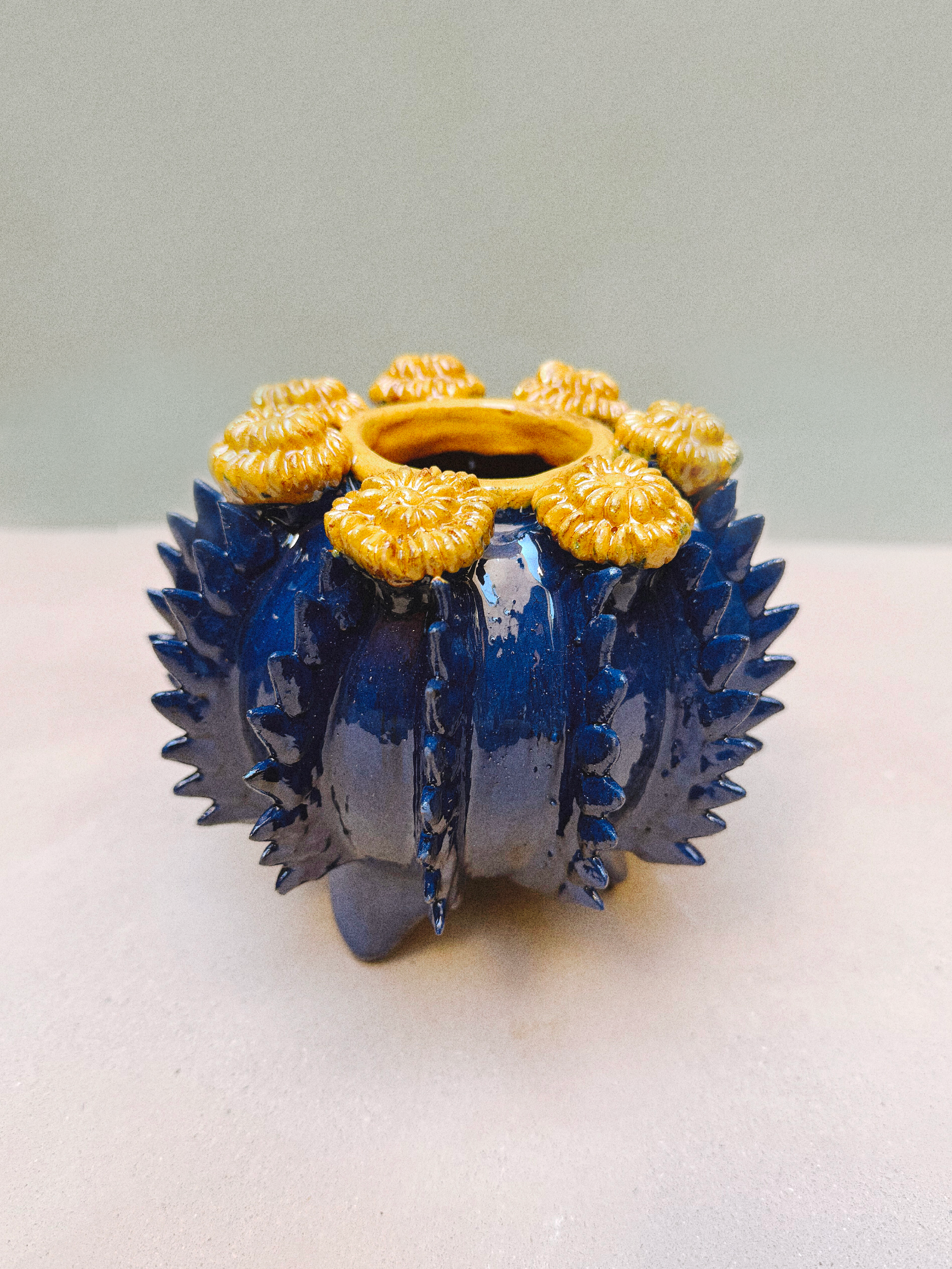 Small Glazed Clay Biznaga