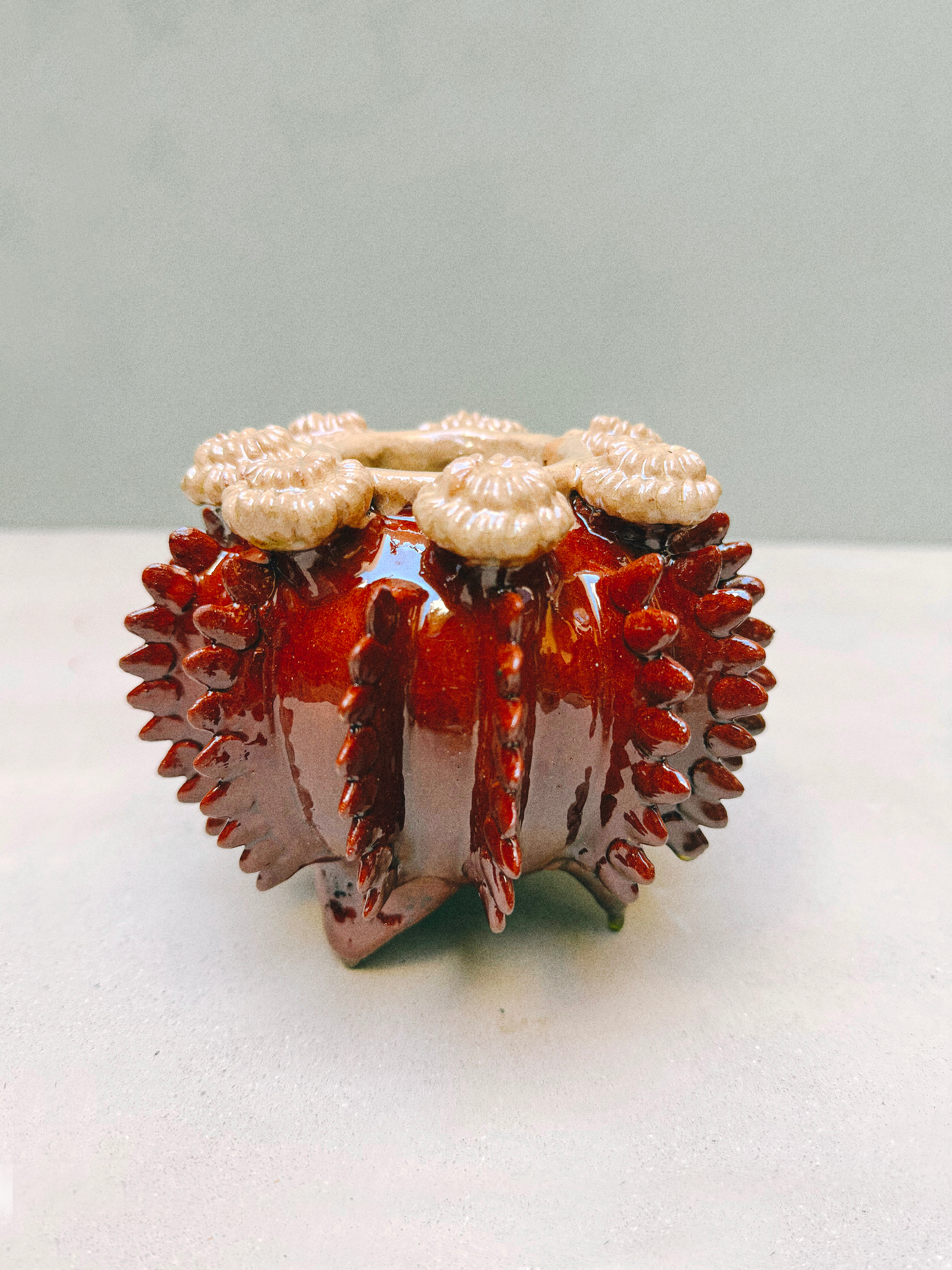 Small Glazed Clay Biznaga