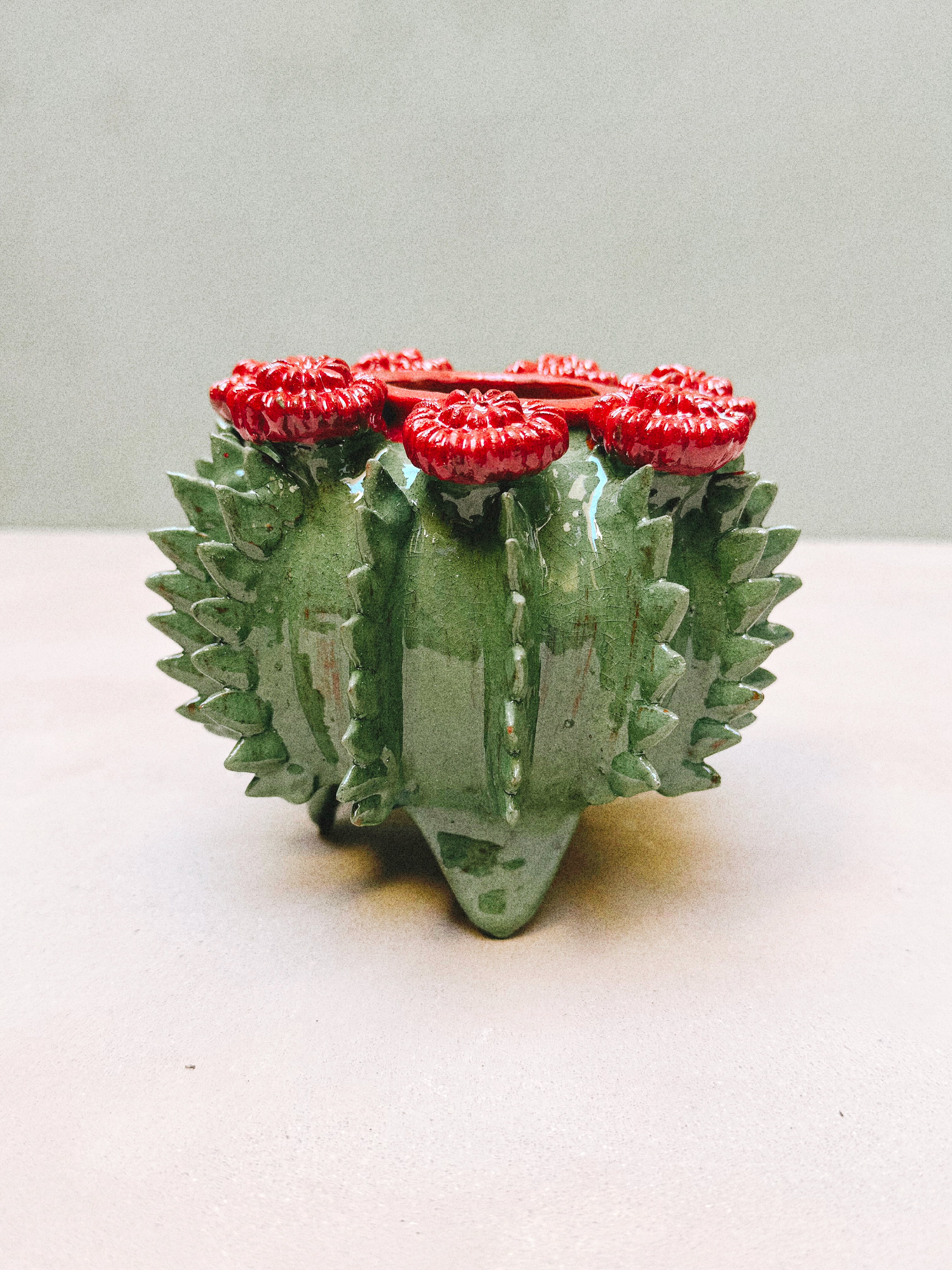 Biznaga chica de Barro Vidriado